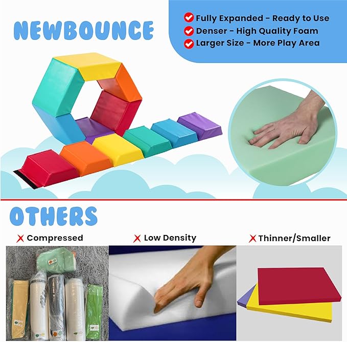 New Bounce Tumbling Mat for Kids - Gymnastics Mat - Folding Exercise Tumble Mat for Home Gyms