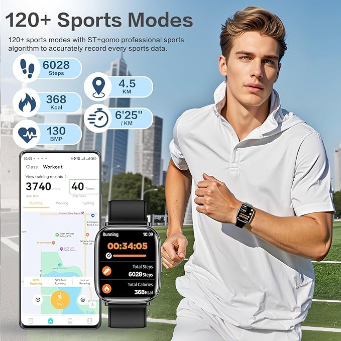 2025 Lightweight Smart Watch for Women, 1.75" AMOLED AI Smartwatch with Da GPT, Fitness Tracker with Heart Rate SpO2 Blood Pressure Sleep Monitor, 120+ Sports Modes, IP68 Waterproof for Android iOS