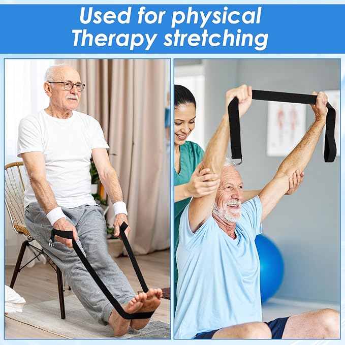 Molain 12 Pcs Yoga Strap, Non-Elastic Stretching Strap Yoga Straps for Stretching Bulk 6ft Exercise Stretch Band with Metal D Ring, Adjustable Stretch Belt for Women Men Pilates, Gymnastics, Dance