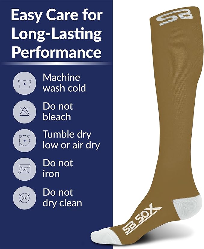 SB SOX Compression Socks for Men & Women (20-30 mmHg) - Best Support Stockings for Travel, Medical, and Sports - Perfect for Everyday Wear