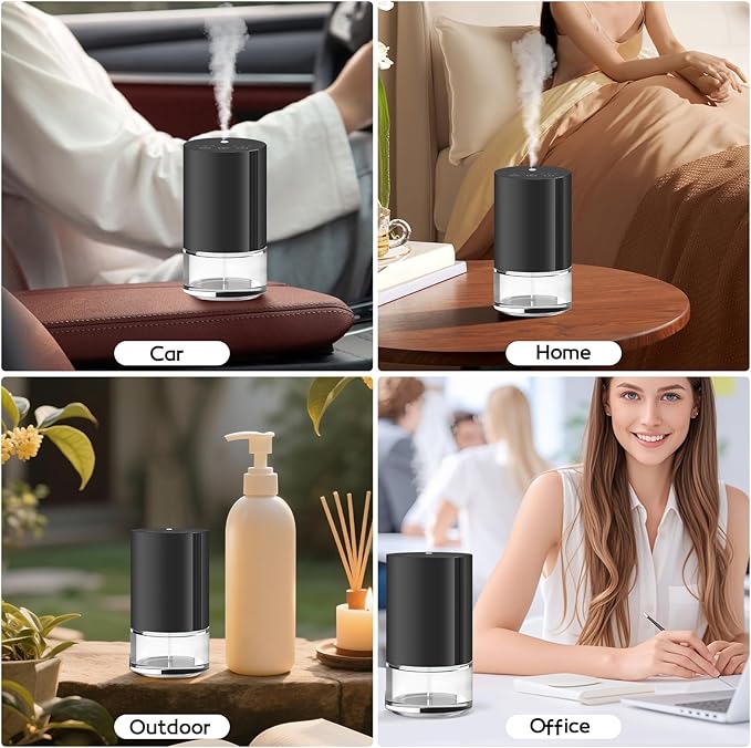 100ML Essential Oil Diffuser, Cool Mist Humidifier & Aromatherapy Diffuser, Ultrasonic Quiet Operation, Auto Shut-Off Timer, Compact Design for Bedroom, Home, or Office