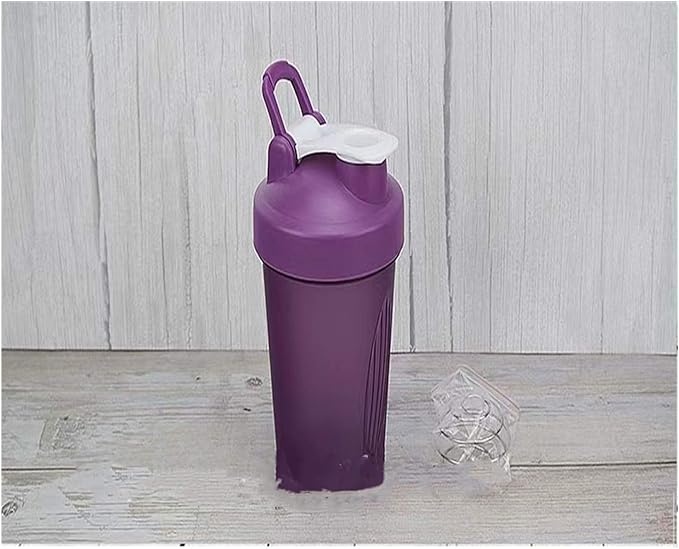Protein Shaker Bottle w. Classic Loop Top & Stainless Whisk Ball-Perfect for Protein Shakes and Pre Workout-BPA Free-(16 oz,Purple)