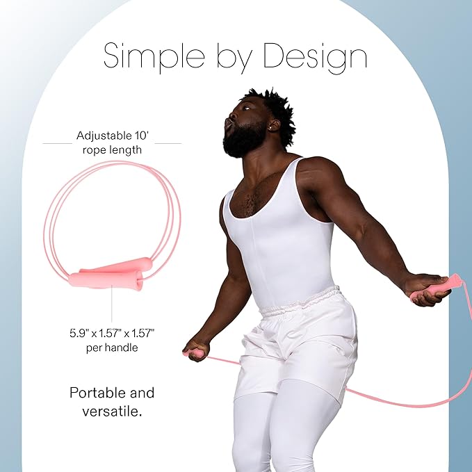 Bala Weighted Jump Rope for Women & Men - Adjustable & Replaceable Jumping Rope for Adults - Workout Jump Rope Ergonomically Designed for Cardio & HIIT - Skipping Rope with Silicone Handles