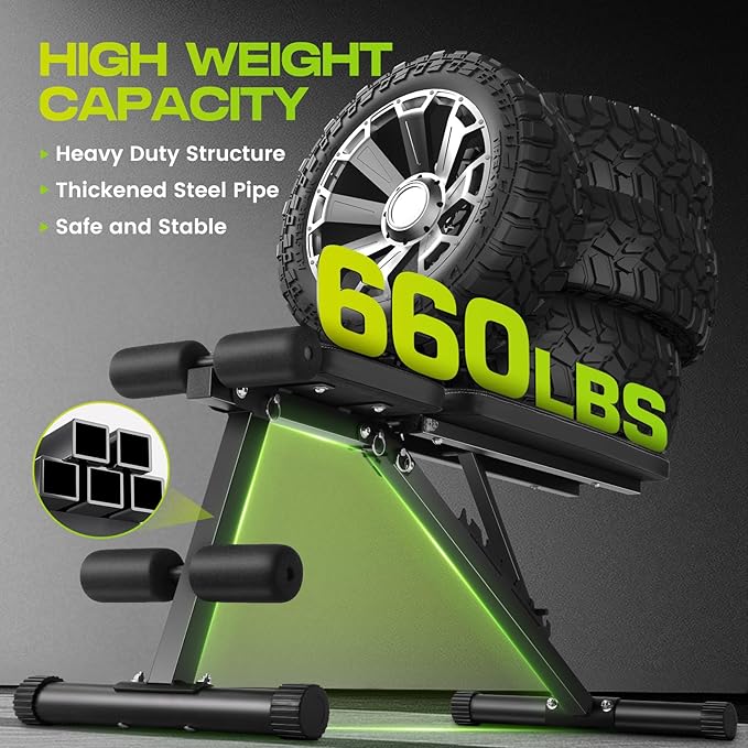 ANCHEER Basic Weight Bench for Home Gym, 660LBS Fast Foldable Workout Bench Press for Home Gym with 8 Adjustable Backrests Incline/Flat/Decline Full Body Strength Training - 2025 Upgrade