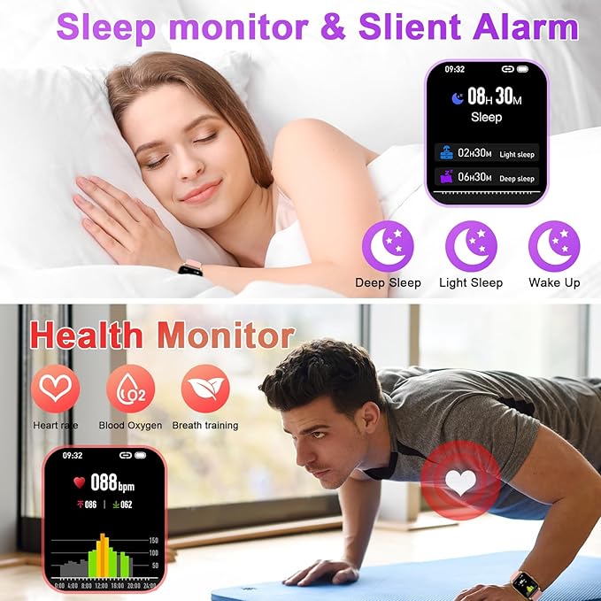 Smart Watch for Women Fitness Tracker: Smart Watches for Women Digital Mens Watches Make/Answer Call Waterproof Running Smartwatch Android Phone iPhone Samsung Compatible Heart Rate Monitor