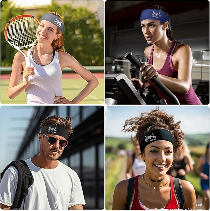 3pcs Headbands for Men Sports Sweat Bands Sweatbands for Mens Workout Running Headbands for Men
