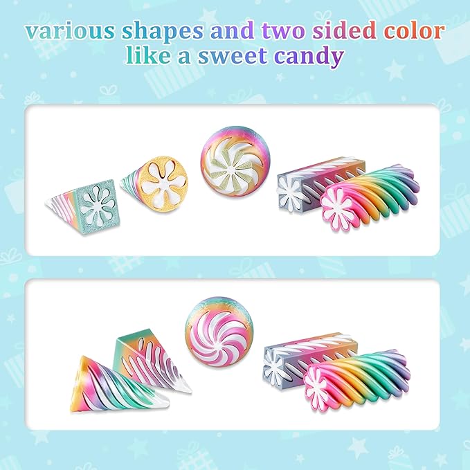 5 Pack Impossible Cone, Spiral Cone Passthrough Sculpture 3D Printed Fidget Toys, 3D Printed Pyramid Fidget Toys for Kids Adults - Stress Relief Desk Toy, Impossible Spiral Decoration for Desk (5)