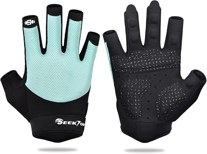 Seektop Breathable Workout Gloves for Women & Men, Thick Padded Weight Lifting Gloves, Full Palm Protection, Excellent Grip for Gym Fitness and Training, Exercise, Cycling