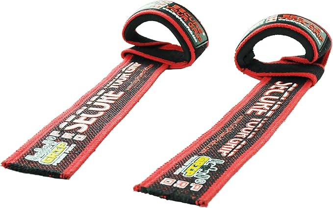 PRO Level Cotton Lifting Straps with Neoprene Wrist Pad Support & Silicone Grip Enhancement - Up to 24" Long Weightlifting Straps & 2" Wide for Maximum Support by Grip Power Pads