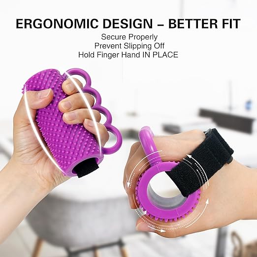 Hand Therapy Grip Ball for Hand Contracture & Stroke Arthritis Recovery - Exercise Strengthener for Weak Hands, Carpal Tunnel, Rehabilitation, Post-Surgery, Soft Squeeze Stress Relief Ball for Seniors