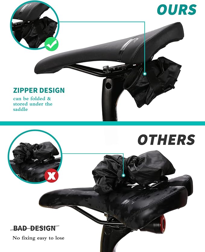 New Bicycle Seat Cushion Waterproof UV Protection Unisex for Gym Bike Mountain Bike Road Bike with Protective Lock Durable Rain Dustproof Cover