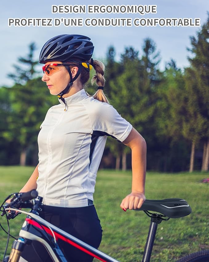 MSDADA Gel Bike Seat Bicycle Saddle for Men & Women, Waterproof Bicycle Seat Comfortable Soft Cushion