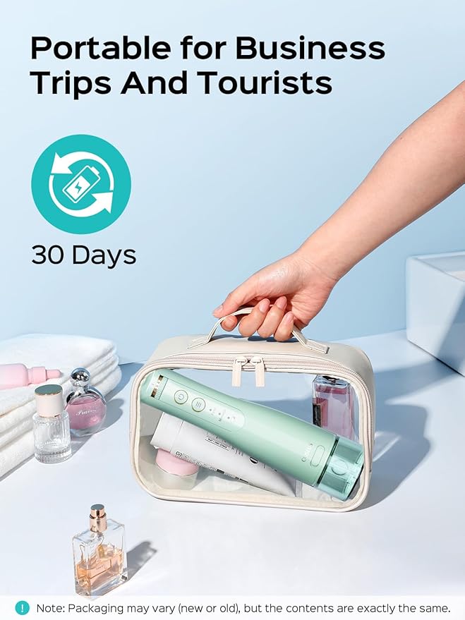 COSLUS Portable Water Flosser for Teeth: 10 Pressure Settings Professional Water Dental Pick for Orthodontic, Braces & Sensitive Gums - Cordless for Travel Use, for Adults Teens, BPA-Free, E40