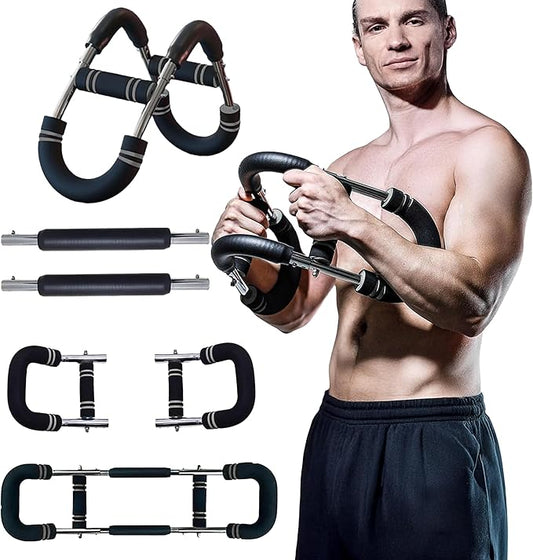 Twister Arm Exerciser, Adjustable Chest Expander & Shoulder Muscle Forearm Triceps Strength Training Portable Gym Equipment, Home Fitness Arm Enhanced Chest Workout Bar