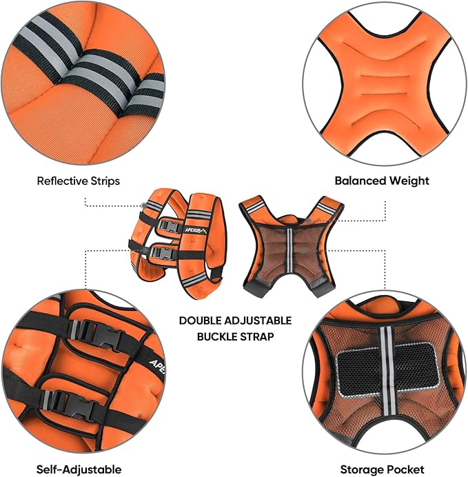 APEXUP Weighted Vest Men Women, Weight Vest for Women Workout Equipment for Strength Training Running