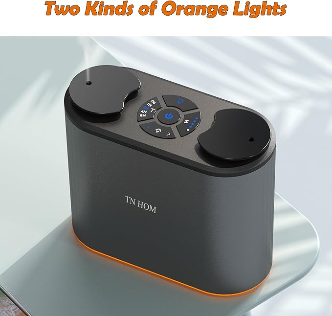 Waterless Essential Oil Diffuser - Portable Nebulizer Aroma Diffuser Battery Operated Cordless, No Water Oils Aromatherapy Diffuser, Luxury Scents Diffuser Electrico for Car Home Hotel (Grey)