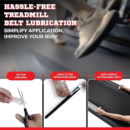TreadLife Fitness Treadmill Maintenance Kit | 5 Applications of Treadmill Lubricant for Belt | 100% Silicone Lube | Extra Wide TruLube Applicator Wand | Directions Included