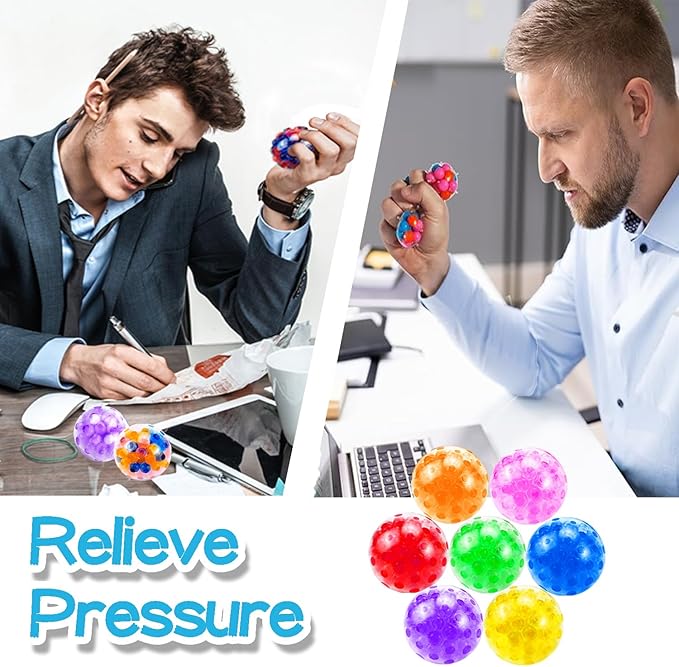 70pcs Stress Balls, Squishy Ball Fidget Balls Bulk, Small Stress Balls for Adults, Fidget Sensory Balls, Relief Squishy Balls for Party Favors,Classroom Prizes