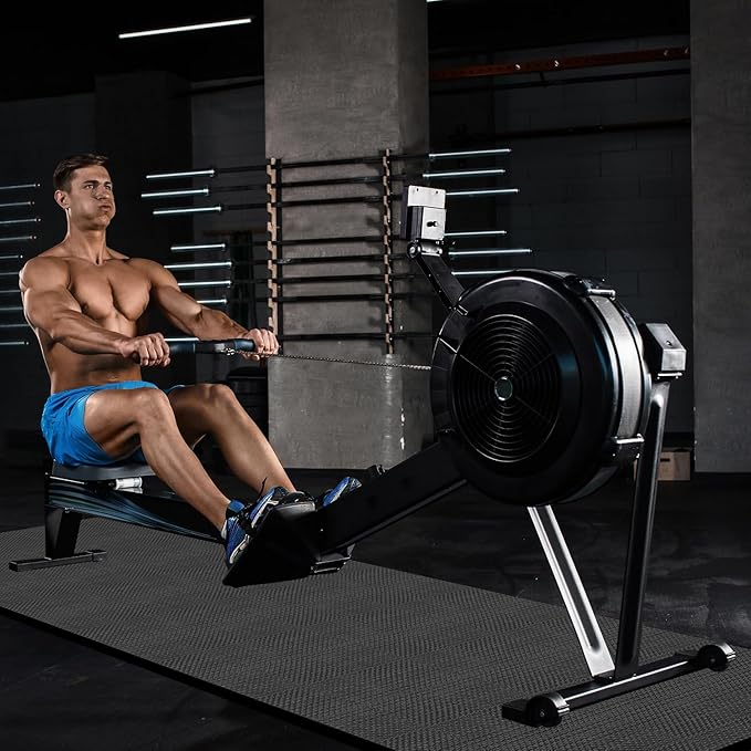 Rowing Machine Mat 96" x 30" with Storage Bag and Sports Towel,Treadmill Mat for Carpet & Hardwood Floors,Rower Mat,Elliptical Mat,Bike Mat,Gym Exercise Equipment Mat,Fitness Equipment Mat