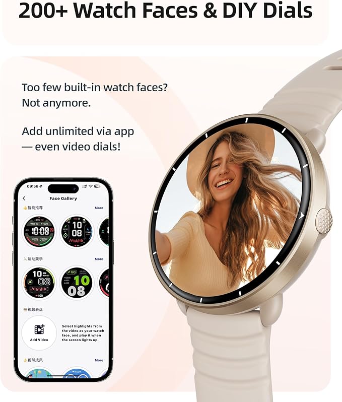 Parsonver Swimming Smart Watch, 5ATM Waterproof for Pool & Open Water, Built-in GPS & Compass, AMOLED Fitness Tracker with 100+ Sports Modes, Heart Rate & Sleep Monitor, AI Swim Analysis, French Grey