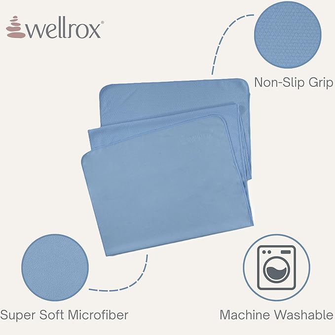 Yoga Mat Towel Non Slip - Ultra Absorbent Super Soft Microfiber Hot Yoga Towel Non Slip for Pilates & Fitness (74β x 26β, Blue)