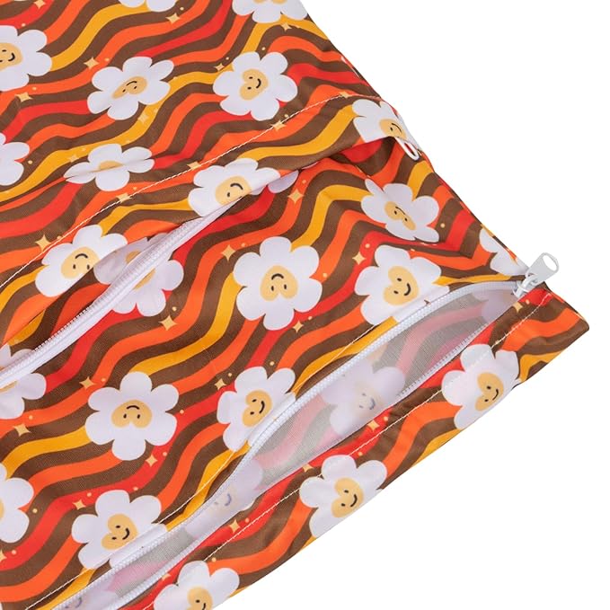 babygoal Wet Dry Bags for Baby Cloth Diapers, Washable Travel Bags, Beach, Pool, Gym Bag for Swimsuits & Wet Clothes with Two Zippered Pockets 3 Pack 3LN07