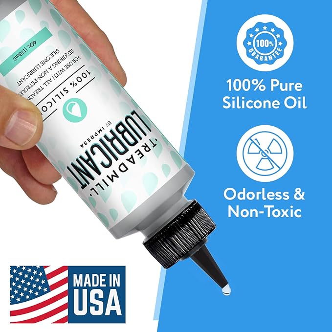 Silicone Treadmill Belt Lubricant/Lube - Easy to Apply Lubrication - Made in The USA - Treadmill Lubricant for Belt - 2 Pack