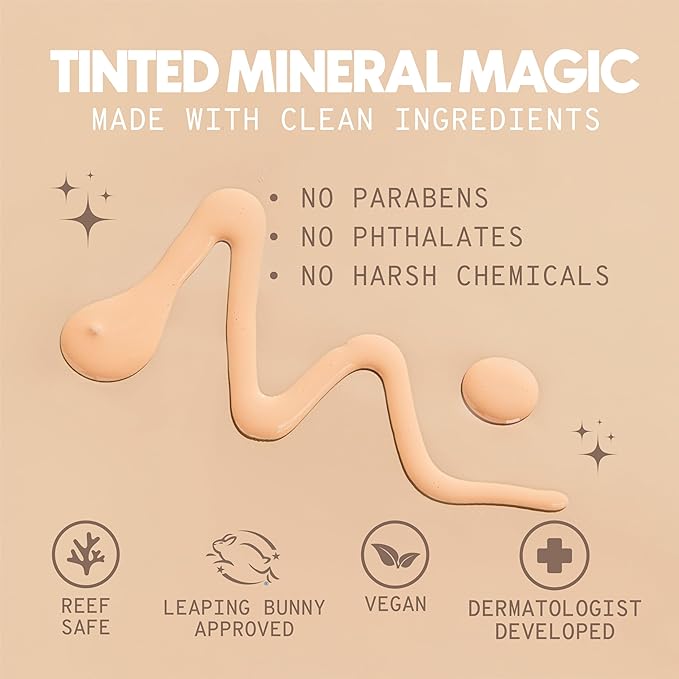 Dew Me Mineral All-Screen - Tinted SPF 30 Face Sunscreen with Hyaluronic Acid + Niacinamide for Golden Glow Dewy Finish - Dermatologist Developed, Makeup Primer Complexion Perfector - (1.7 Oz)