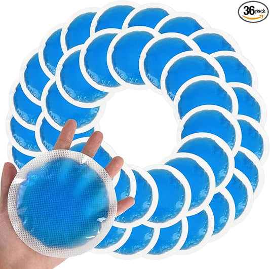 Tutmyrea Reusable Ice Packs for Injuries - 36 Soft Small Cold Compresses for Kids, Pain Relief, Eyes, Wisdom Teeth, Face, Breast, Allergies, Small Wounds