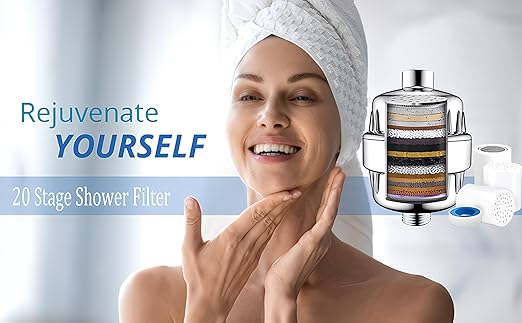 You get 3 Pack of 20 Stage High Output Revitalizing Shower Filter - Reduces Dry Itchy Skin, Dandruff, Eczema,Dramatically Improves Skin Condition,Hair&Nails