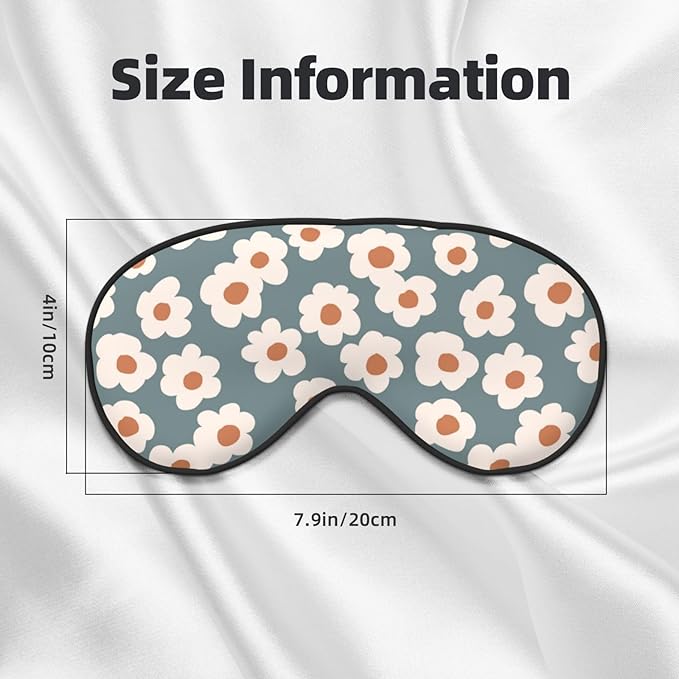 Sleep Eye Mask Vintage Boho Floral Sleep Mask for Women Men Comfortable Eye Mask with Adjustable Strap Soft Eye Cover Blindfold for Travel Yoga Nap Shift Work