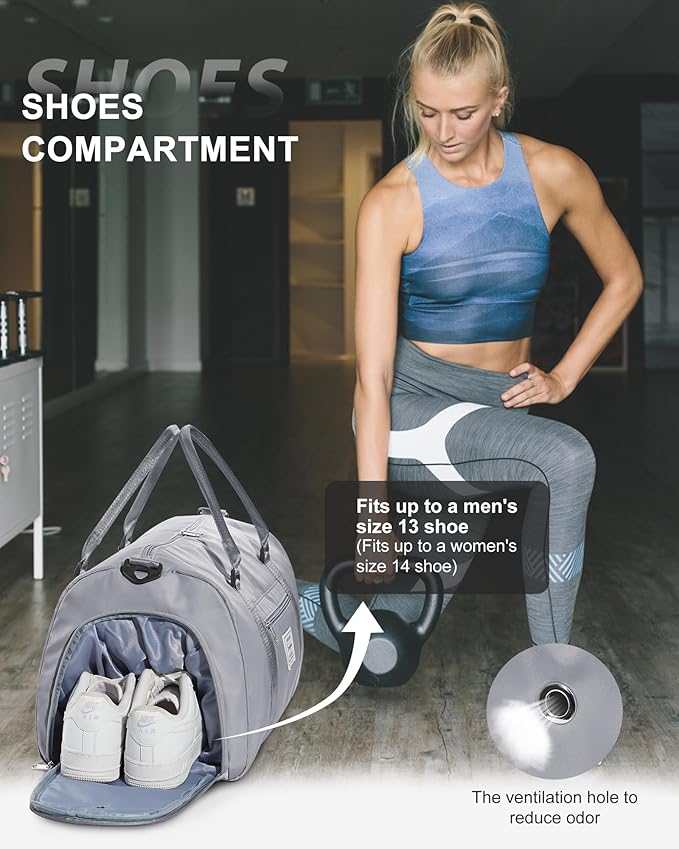 Gym Bag Womens,Travel Duffel Carry on Bag Sport Tote Bag Weekend Overnight Bag