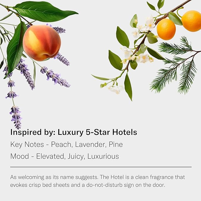 AromaTech The Hotel Aroma Essential Oil Blend: Luxury Hotel Inspired Aromatherapy with Lemon, Lavender, Peach & Pine for Ultrasonic Diffusers & Nebulizers - 0.3 fl oz, 10 mL