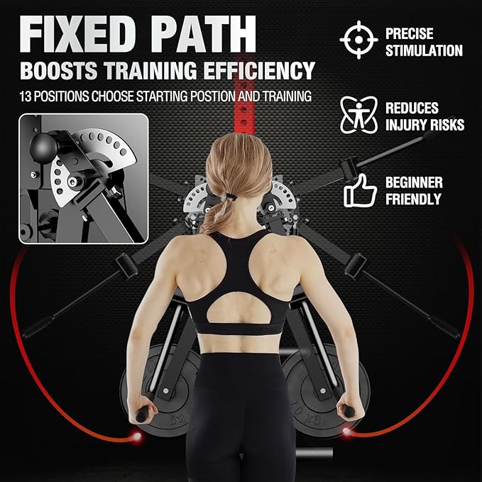 Mikolo Lateral Raise Attachment, Multi-Functional Lateral Raise & Chest Fly Machine, Power Rack Cage Attachment with 1" Holes for Chest & Shoulders, Upper Body Strength Training Machine for Home Gym