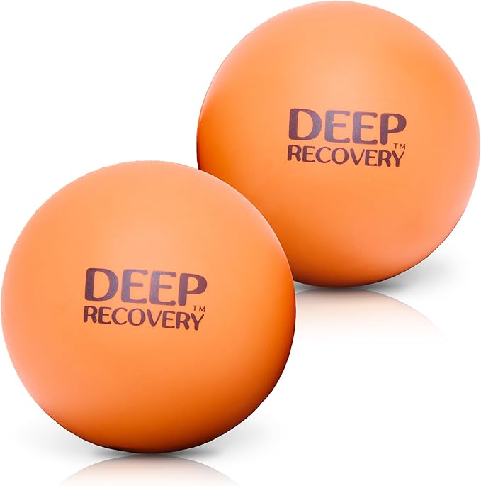 Sport Yoga Deep Tissue Massage Ball Set, Lacrosse Ball Size – Extra Firm Myofascial Release Balls for Feet, Back, Neck, Legs & Arms – Trigger Point & Mobility Therapy (2-Pack)