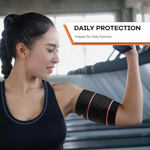 Bicep Tendonitis Brace for Pain Relief, Upper Arm Compression Sleeve for Men and Women, Bicep Compression Sleeve for Muscle Strain (Gray, Small)