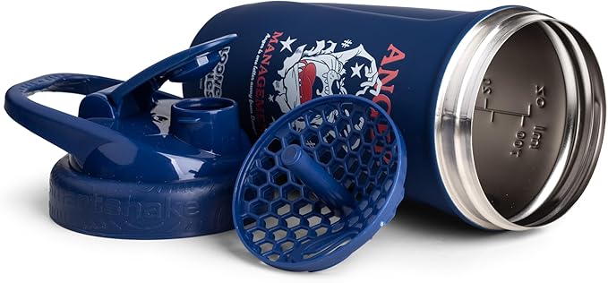 Smartshake Looney Tunes Reforce Stainless Steel Protein Shaker Bottle 900 ml | 30 oz - Leakproof Screw-on Lid - BPA Free – Unisex - Non Insulated (Tasmanian Devil)