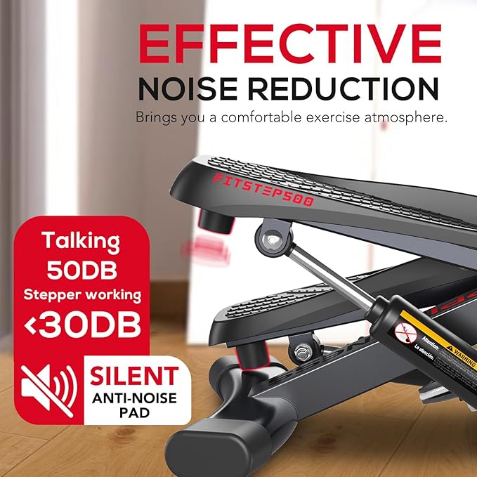 KeppiFitness Steppers for Exercise at Home, Stair Stepper with Resistance Bands for Home Cardio Exercise - FITSTEP Series