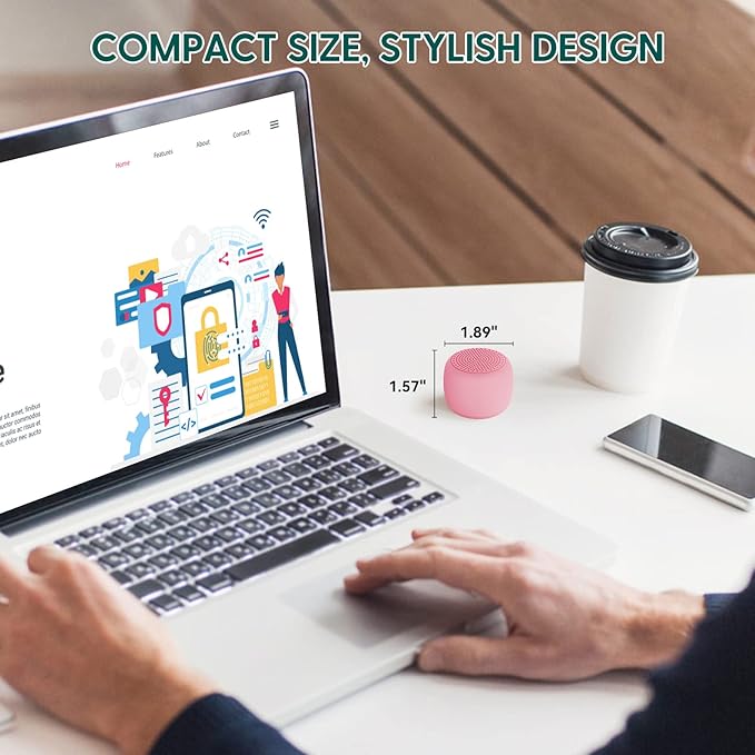 Babelio White Noise Sound Machine for Adults Kids Baby, Mini, 15 Non-looping Sounds, Timer, Memory Function, Easy to Pocket and Travel Pink