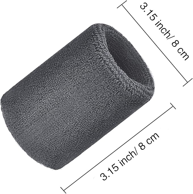 12 Pack Sweatbands Sports Wristband Cotton Sweat Band for Men and Women, Good for Tennis, Basketball, Running, Gym, Working Out