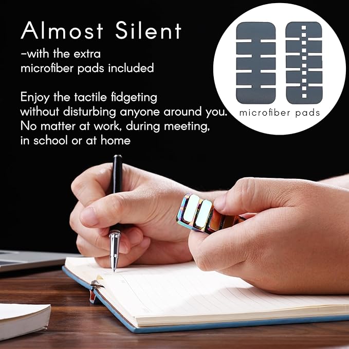 Fidget Toys for Adults - Creative Magnetic Haptic Fidget Clicker with 3 Noise Levels Loud-Quiet EDC Fidgette Toys Adults Office Class Fidget Toys Relief Stress and Anxiety ADHD Approved (Rainbow)