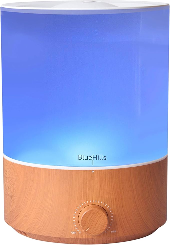 BlueHills Premium 4000 ML XL Essential Oil Diffusers - 70 Hour Run Aromatherapy Diffuser & Air Humidifier Mist for Large Room 7 LED Colors Oil Big Diffuser Essential Oils for Home w/Auto Shut Off E403