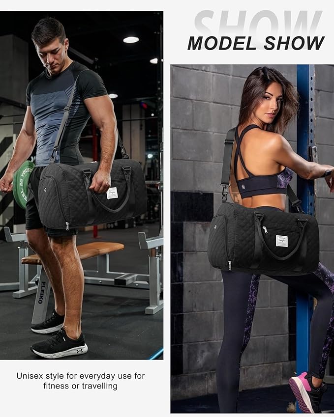 Gym Bag Womens,Travel Duffel Carry on Bag Sport Tote Bag Weekend Overnight Bag