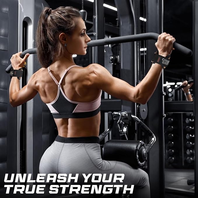 Cobra Grips PRO Weight Lifting Gloves Heavy Duty Straps Alternative Power Lifting Hooks for Deadlifts Adjustable Neoprene Padded Wrist Support Bodybuilding