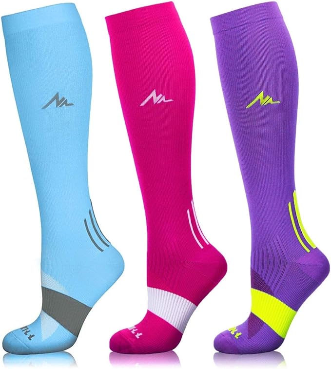 NEWZILL Medical Compression Socks for Women & Men Circulation 20-30 mmHg, Best Support for Running Athletic Cycling Nursing Travel Work and Fitness