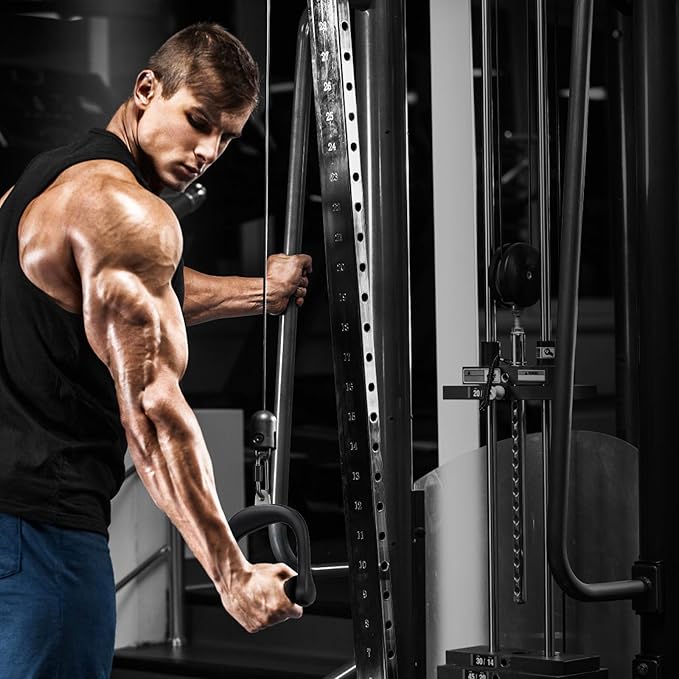 Kipika Heavy Duty Double D Handle, V Bar Cable Attachment, Row Attachment for Cable Machine, Non-Slip and Comfortable, Solid Aluminum Alloy Grip, Cable Machine Accessories for Home Gym…