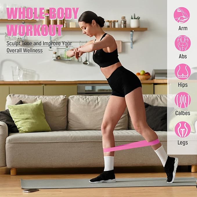 DEEKIN 20 Pcs Resistance Bands Resistance Loop Exercise Bands Exercise Equipment Elastic Drap Ring for Women and Men Home Fitness, Gym, Yoga