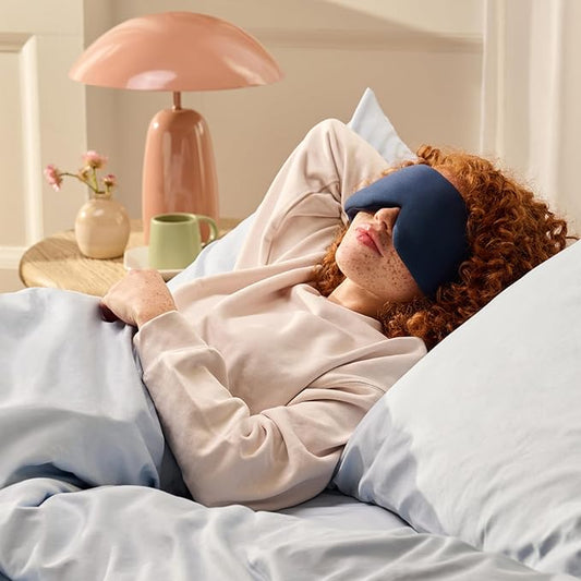 Bearaby Midnight Blue Sleep Mask 23” x 4” Weighted Eye Mask for Sleeping 0.75 lbs 100% Light Blocking Mask for Travel and Rest Silky Soft Fabric for Deep Gentle Sleep