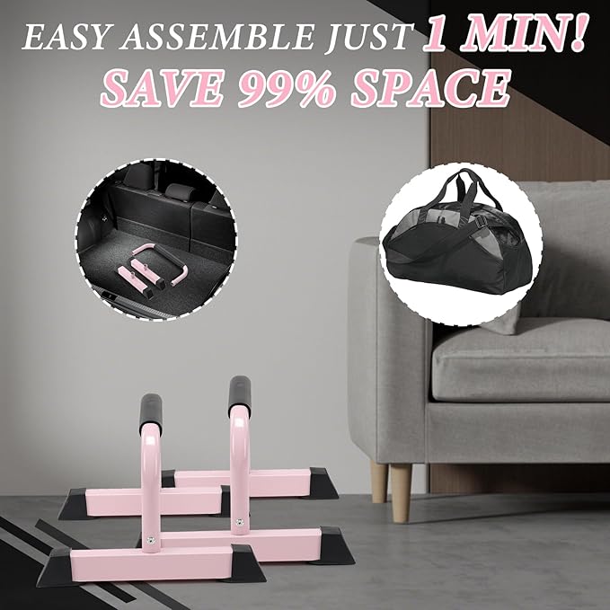 Push Up Bar, 700 LBS Potable Dip Bar with EVA Handle for Home GYM Gymnastics Calisthenics Equipment Apartment Courtyard Balcony Exercise Fitness Upper Body Arm Back Man Woman Kid