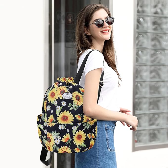 HUA ANGEL Drawstring Backpack Bag, Sport Gym Sackpack Lightweight Small Gym Bag for Men Women Pull String Sport Beach Bag